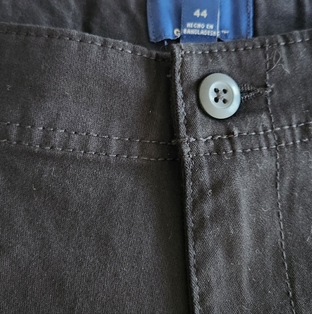 🩳George Men’s Black Cargo Shorts – Size 44 – 10” Inseam – NWT Above the Knee - Picture 6 of 16
